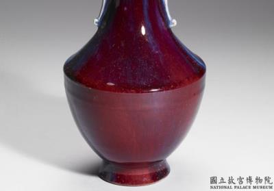 图片[2]-Vase with two handles in imitation Jun-ware glaze , Qing dynasty, Qianlong reign (1736-1795)-China Archive